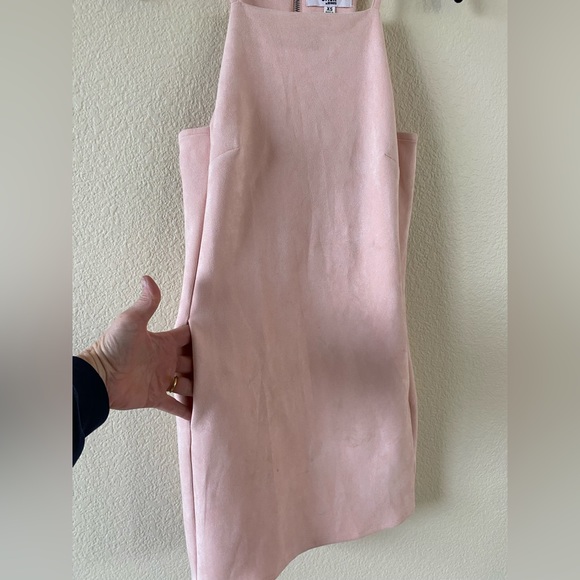 Jack by BB Dakota Pink Spaghetti Strap Suede  Feel Soft Mini Dress Size XS - Picture 6 of 9